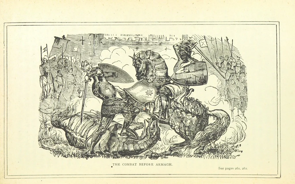 An illustration from The Story of Ireland; a narrative of Irish history, from the earliest ages to the insurrection of 1867 ... Continued to the present time by J. Luby, etc, 1885, leaf 271