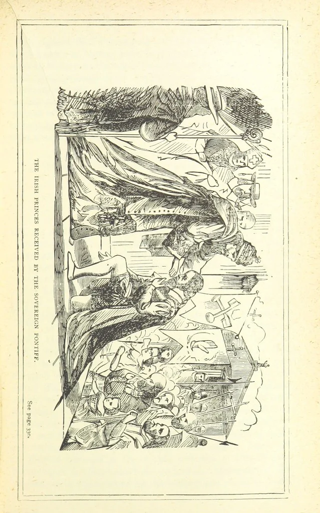 An illustration from The Story of Ireland; a narrative of Irish history, from the earliest ages to the insurrection of 1867 ... Continued to the present time by J. Luby, etc, 1885, leaf 351