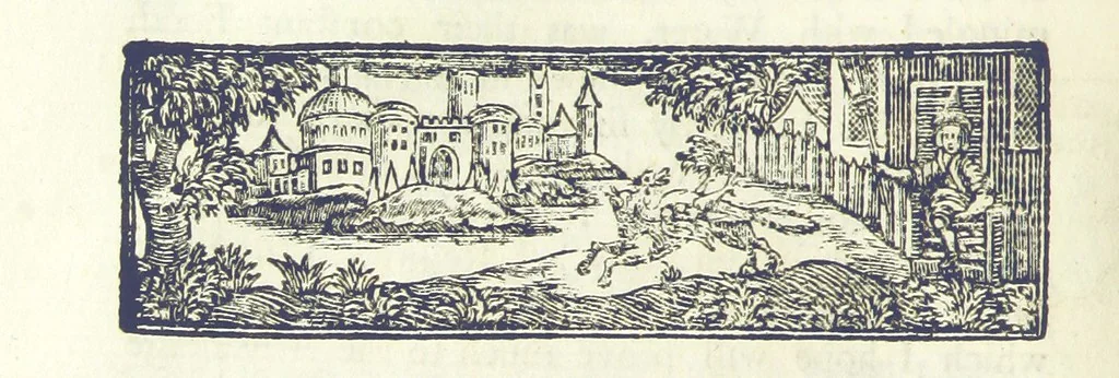 An illustration from The Works of Jonathan Swift, D.D., D.S.P.D., in eight volumes. Containing I. His Miscellanies in Prose. II. His Poetical Writings. III. The Travels of Capt. Lemuel Gulliver. IV. Papers relating to Ireland, and the Drapier's Letters. V. The Conduct of the Allies, and the Examiner. VI. The Publick Spirit of the Whiggs, &c., with Polite Conversation. VII. Letters to and from Dr. Swift. VIII. Directions to Servants, Sermons, Poems, &c, 1746, leaf 118