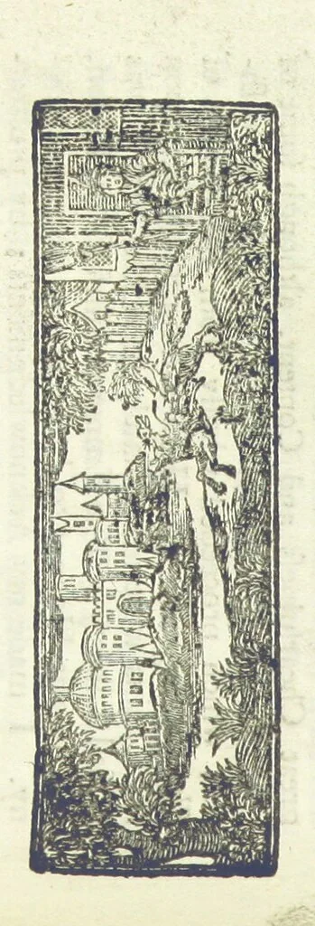 An illustration from The Works of Jonathan Swift, D.D., D.S.P.D., in eight volumes. Containing I. His Miscellanies in Prose. II. His Poetical Writings. III. The Travels of Capt. Lemuel Gulliver. IV. Papers relating to Ireland, and the Drapier's Letters. V. The Conduct of the Allies, and the Examiner. VI. The Publick Spirit of the Whiggs, &c., with Polite Conversation. VII. Letters to and from Dr. Swift. VIII. Directions to Servants, Sermons, Poems, &c, 1746, leaf 70