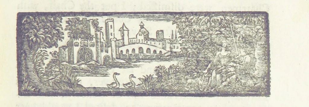 An illustration from The Works of Jonathan Swift, D.D., D.S.P.D., in eight volumes. Containing I. His Miscellanies in Prose. II. His Poetical Writings. III. The Travels of Capt. Lemuel Gulliver. IV. Papers relating to Ireland, and the Drapier's Letters. V. The Conduct of the Allies, and the Examiner. VI. The Publick Spirit of the Whiggs, &c., with Polite Conversation. VII. Letters to and from Dr. Swift. VIII. Directions to Servants, Sermons, Poems, &c, 1746, leaf 99