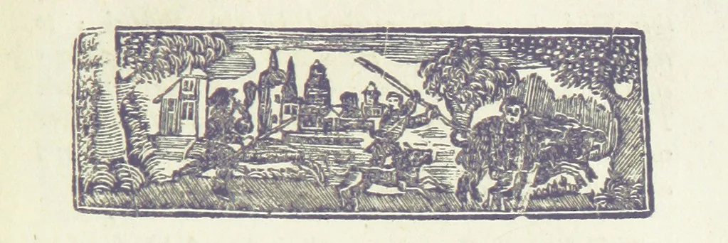 An illustration from The Works of Jonathan Swift, D.D., D.S.P.D., in eight volumes. Containing I. His Miscellanies in Prose. II. His Poetical Writings. III. The Travels of Capt. Lemuel Gulliver. IV. Papers relating to Ireland, and the Drapier's Letters. V. The Conduct of the Allies, and the Examiner. VI. The Publick Spirit of the Whiggs, &c., with Polite Conversation. VII. Letters to and from Dr. Swift. VIII. Directions to Servants, Sermons, Poems, &c, 1746, leaf 197