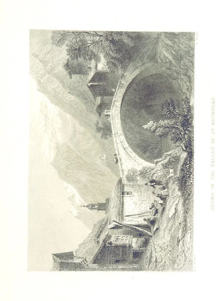 An illustration from Zwitzerland en de Alpen van Savoye, in afbeeldingen en tafereelen geschetst. [The text by N. G. van Kampen, the engravings by W. H. Bartlett, 1836, leaf 113