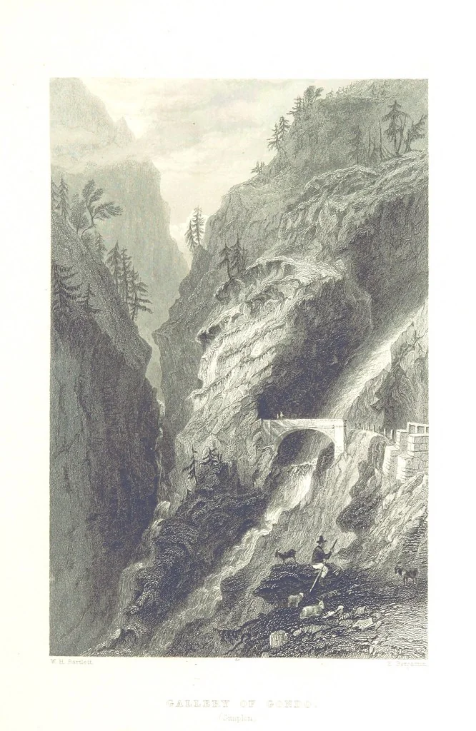 An illustration from Zwitzerland en de Alpen van Savoye, in afbeeldingen en tafereelen geschetst. [The text by N. G. van Kampen, the engravings by W. H. Bartlett, 1836, leaf 135