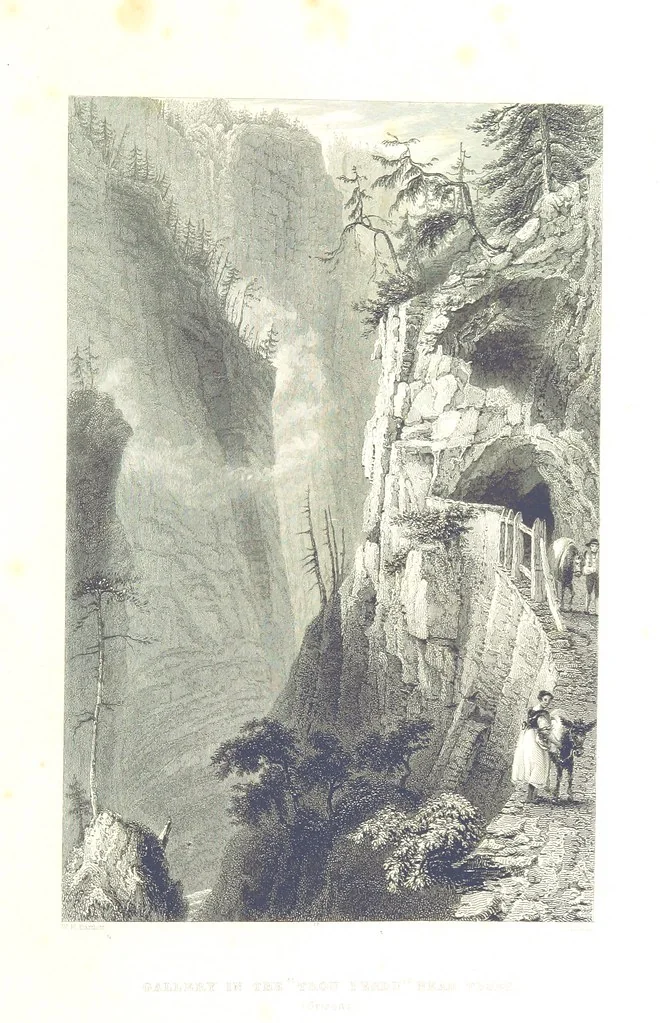An illustration from Zwitzerland en de Alpen van Savoye, in afbeeldingen en tafereelen geschetst. [The text by N. G. van Kampen, the engravings by W. H. Bartlett, 1836, leaf 211