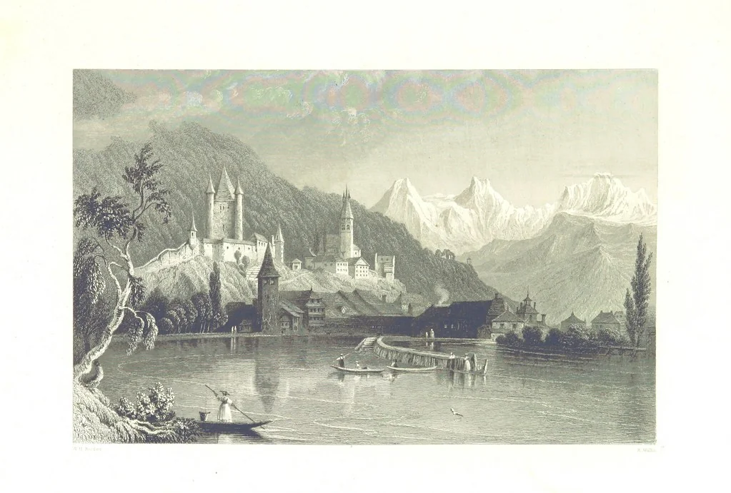 An illustration from Zwitzerland en de Alpen van Savoye, in afbeeldingen en tafereelen geschetst. [The text by N. G. van Kampen, the engravings by W. H. Bartlett, 1836, leaf 423