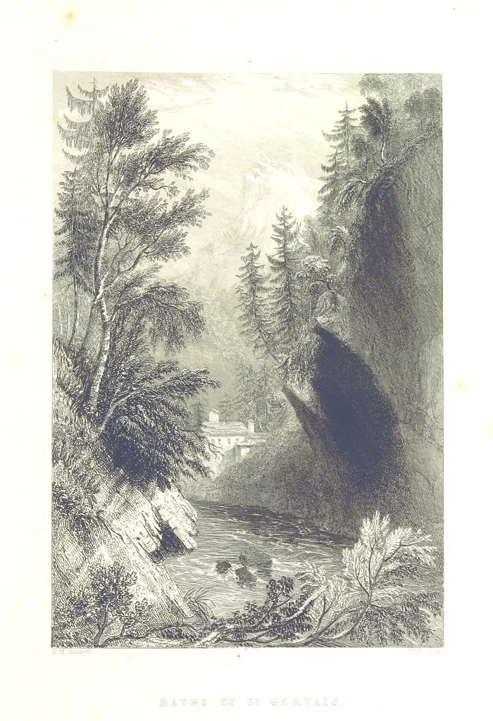An illustration from Zwitzerland en de Alpen van Savoye, in afbeeldingen en tafereelen geschetst. [The text by N. G. van Kampen, the engravings by W. H. Bartlett, 1836, leaf 43