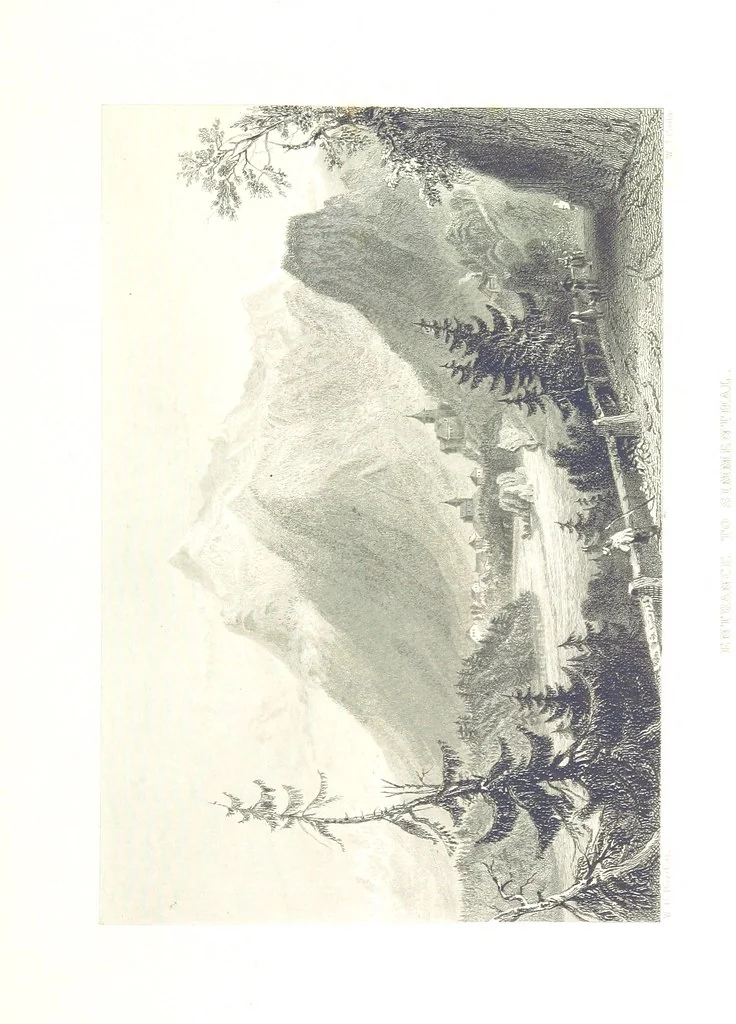 An illustration from Zwitzerland en de Alpen van Savoye, in afbeeldingen en tafereelen geschetst. [The text by N. G. van Kampen, the engravings by W. H. Bartlett, 1836, leaf 433