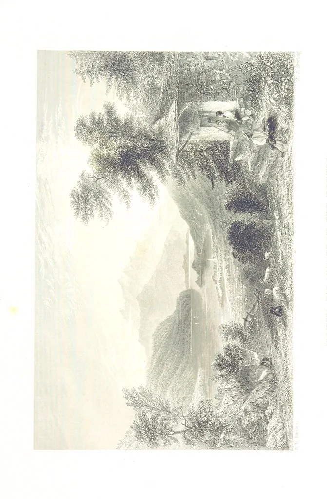 An illustration from Zwitzerland en de Alpen van Savoye, in afbeeldingen en tafereelen geschetst. [The text by N. G. van Kampen, the engravings by W. H. Bartlett, 1836, leaf 487