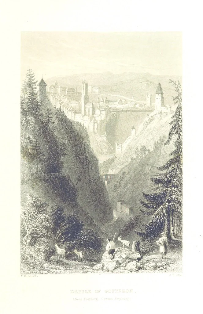 An illustration from Zwitzerland en de Alpen van Savoye, in afbeeldingen en tafereelen geschetst. [The text by N. G. van Kampen, the engravings by W. H. Bartlett, 1836, leaf 517