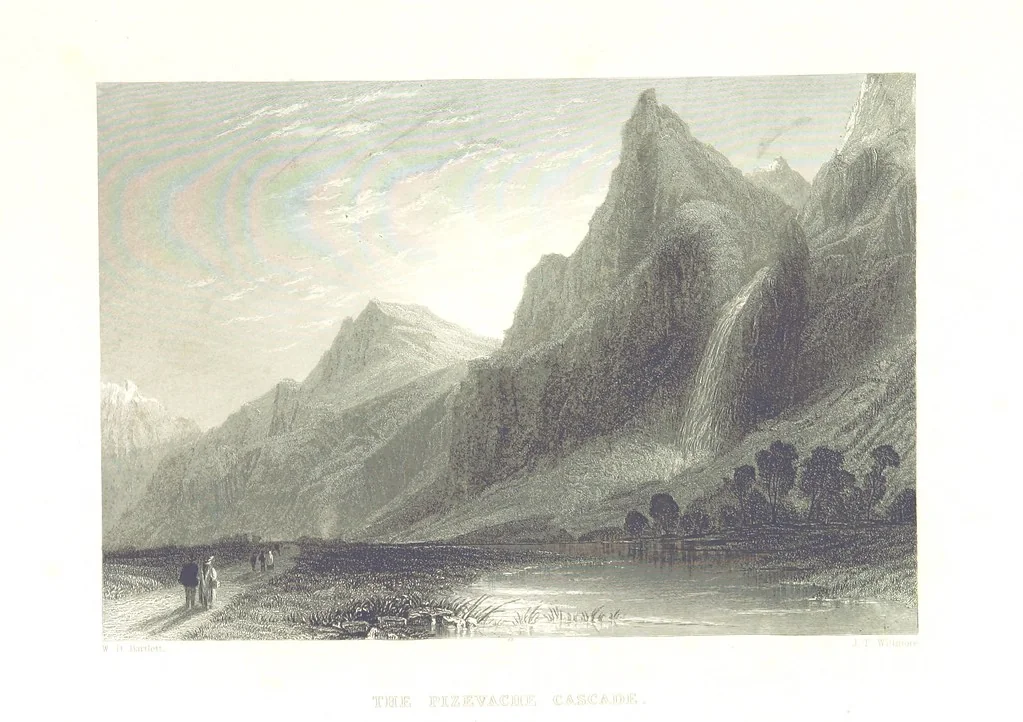 An illustration from Zwitzerland en de Alpen van Savoye, in afbeeldingen en tafereelen geschetst. [The text by N. G. van Kampen, the engravings by W. H. Bartlett, 1836, leaf 85