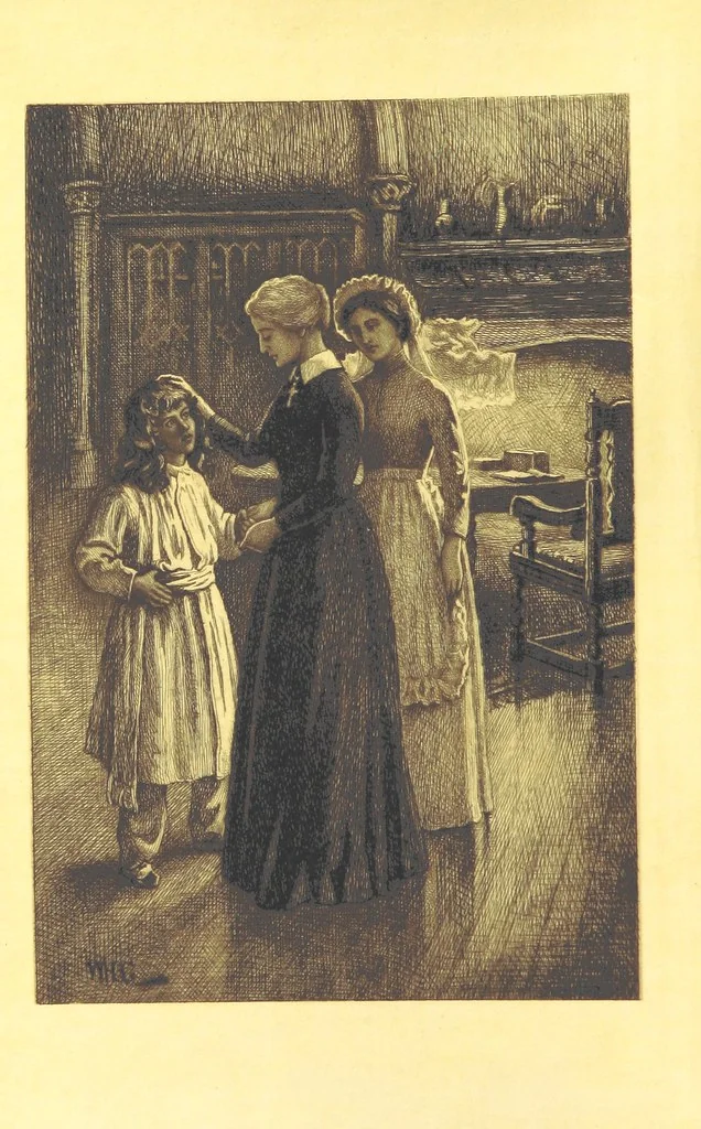 An illustration from My Lost Manuscript. The romance of a school, 1894, leaf 8