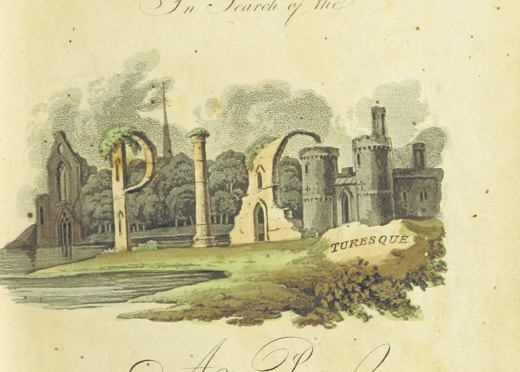 An illustration from The Tour of Doctor Syntax: in search of the picturesque ... Fifth edition, with new plates. [By William Combe, 1813, leaf 11