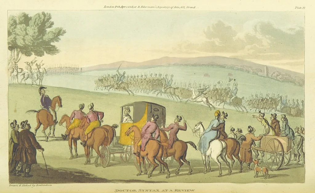An illustration from The Tour of Doctor Syntax: in search of the picturesque ... Fifth edition, with new plates. [By William Combe, 1813, leaf 126