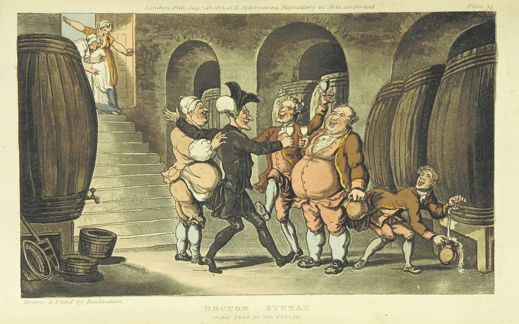 An illustration from The Tour of Doctor Syntax: in search of the picturesque ... Fifth edition, with new plates. [By William Combe, 1813, leaf 143