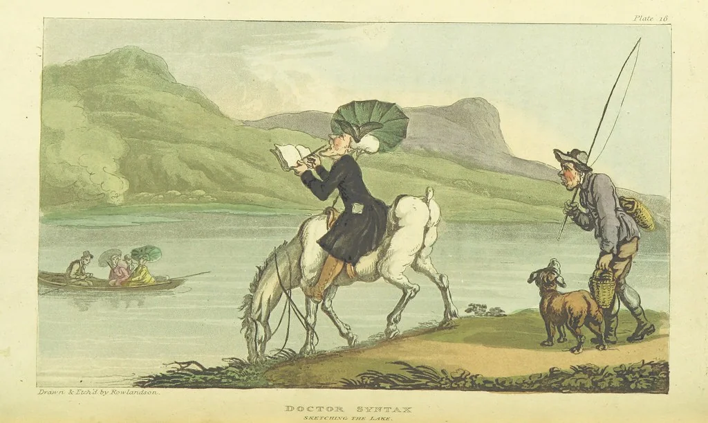 An illustration from The Tour of Doctor Syntax: in search of the picturesque ... Fifth edition, with new plates. [By William Combe, 1813, leaf 154