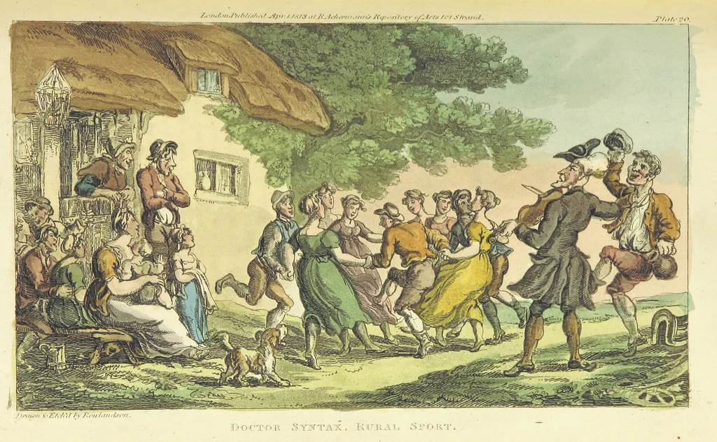 An illustration from The Tour of Doctor Syntax: in search of the picturesque ... Fifth edition, with new plates. [By William Combe, 1813, leaf 201