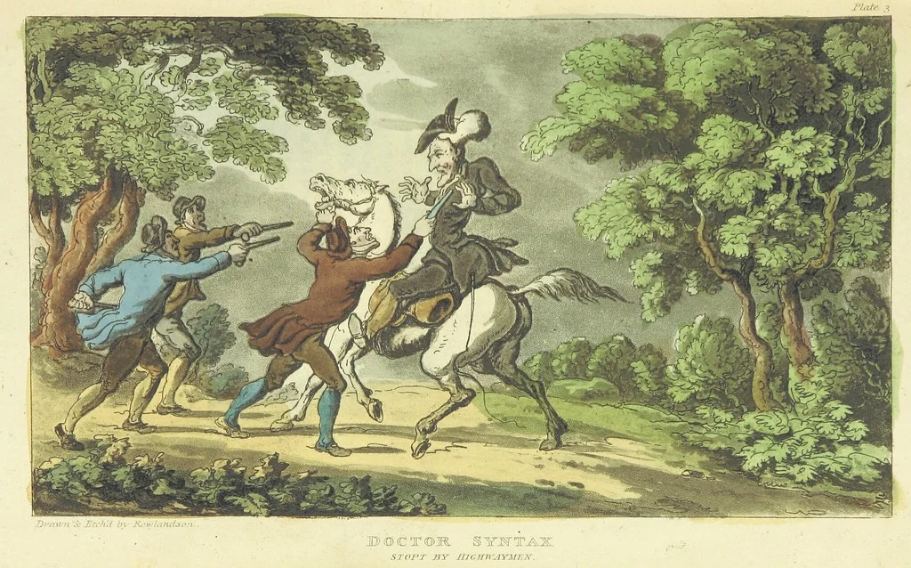 An illustration from The Tour of Doctor Syntax: in search of the picturesque ... Fifth edition, with new plates. [By William Combe, 1813, leaf 31