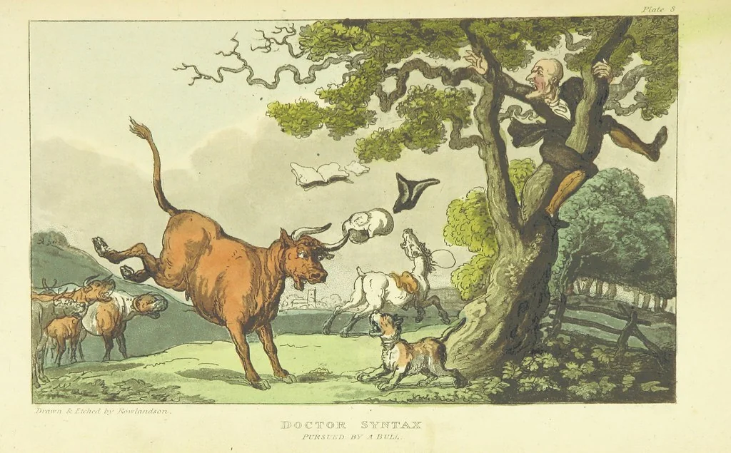An illustration from The Tour of Doctor Syntax: in search of the picturesque ... Fifth edition, with new plates. [By William Combe, 1813, leaf 67