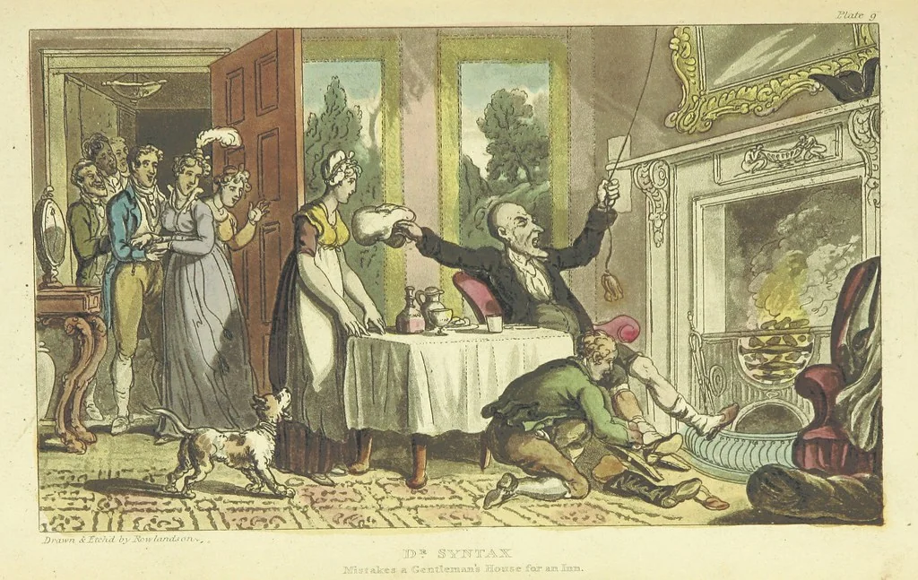 An illustration from The Tour of Doctor Syntax: in search of the picturesque ... Fifth edition, with new plates. [By William Combe, 1813, leaf 79