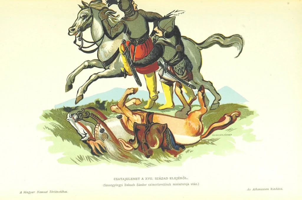 An illustration from A magyar nemzet tortenete. Szerkeszti Szilágyi S. [With maps and illustrations, 1895, leaf 121