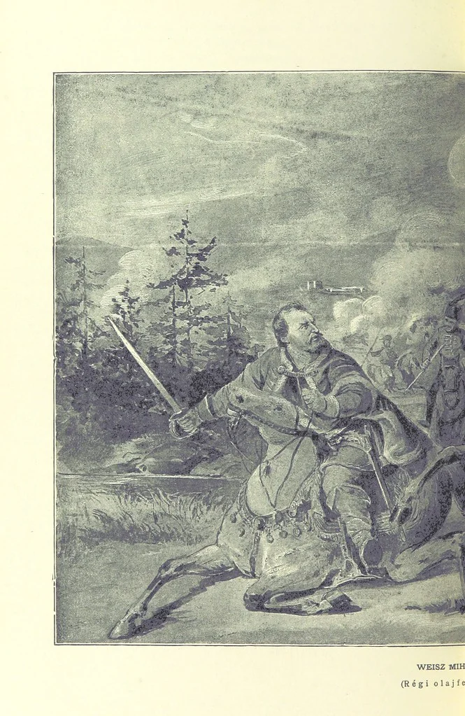 An illustration from A magyar nemzet tortenete. Szerkeszti Szilágyi S. [With maps and illustrations, 1895, leaf 128