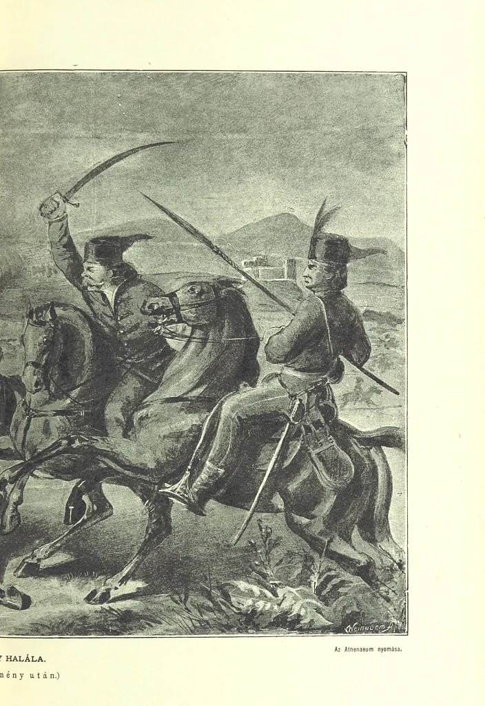 An illustration from A magyar nemzet tortenete. Szerkeszti Szilágyi S. [With maps and illustrations, 1895, leaf 129