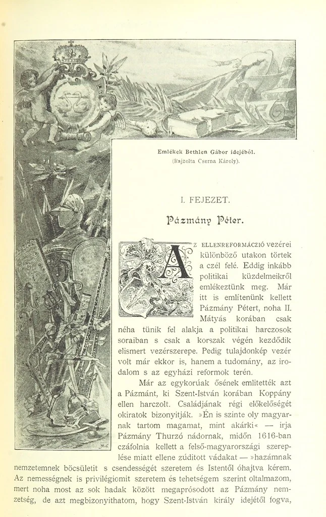 An illustration from A magyar nemzet tortenete. Szerkeszti Szilágyi S. [With maps and illustrations, 1895, leaf 203