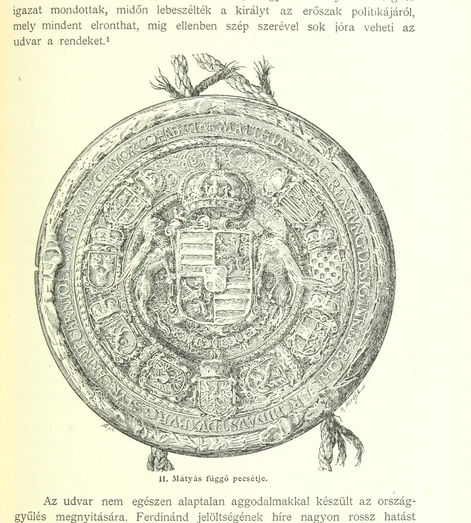 An illustration from A magyar nemzet tortenete. Szerkeszti Szilágyi S. [With maps and illustrations, 1895, leaf 229