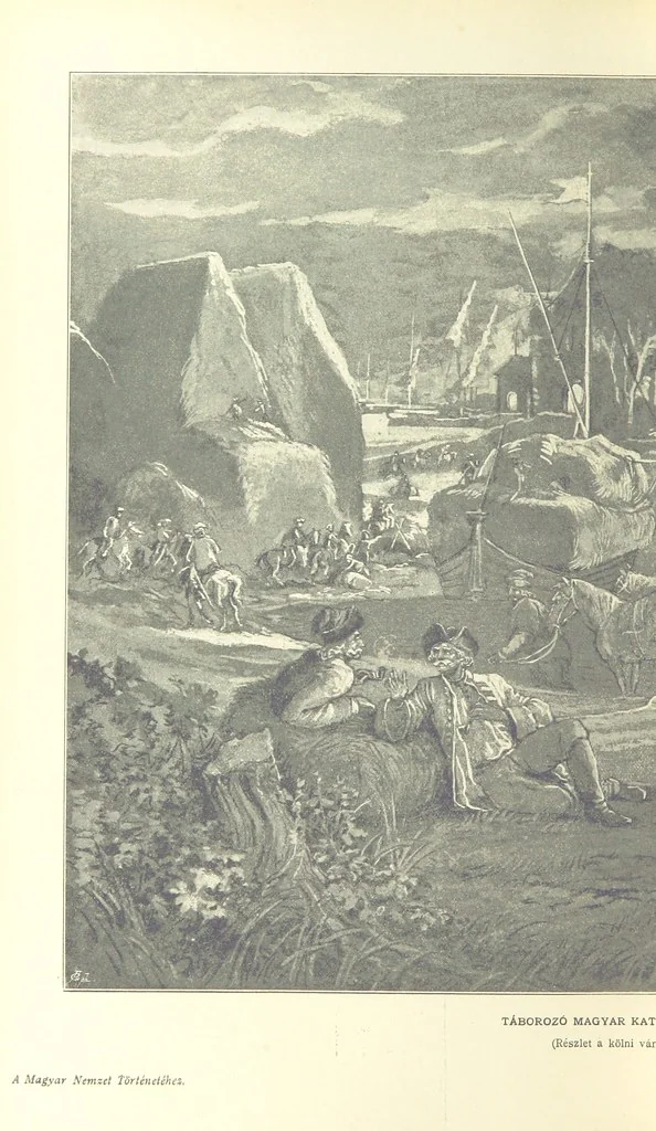 An illustration from A magyar nemzet tortenete. Szerkeszti Szilágyi S. [With maps and illustrations, 1895, leaf 592