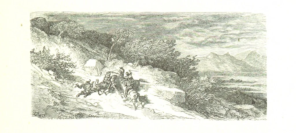 An illustration from Voyage aux Pyrénées ... Troisième édition illustrée par Gustave Doré, 1860, leaf 109