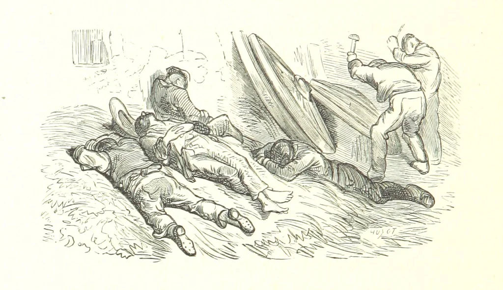 An illustration from Voyage aux Pyrénées ... Troisième édition illustrée par Gustave Doré, 1860, leaf 128