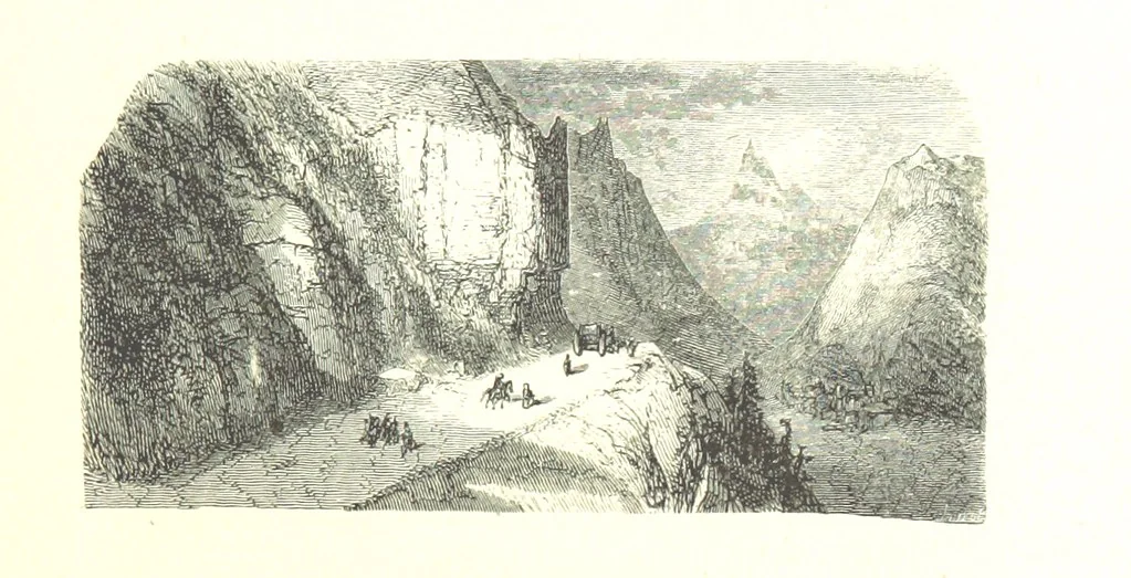 An illustration from Voyage aux Pyrénées ... Troisième édition illustrée par Gustave Doré, 1860, leaf 135