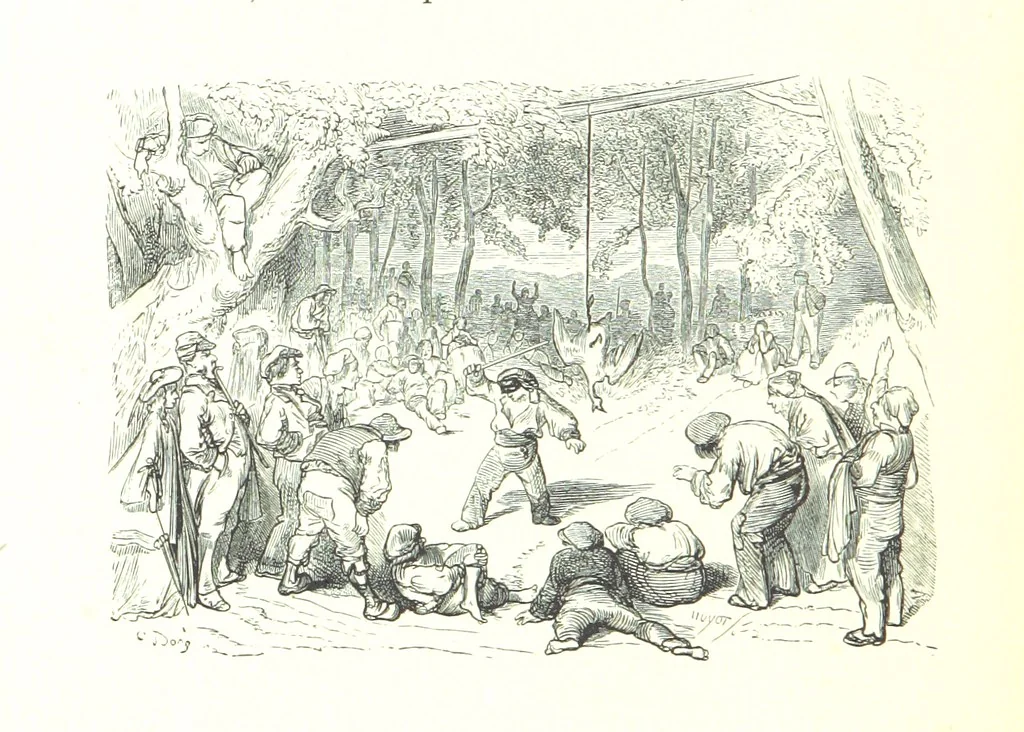 An illustration from Voyage aux Pyrénées ... Troisième édition illustrée par Gustave Doré, 1860, leaf 154