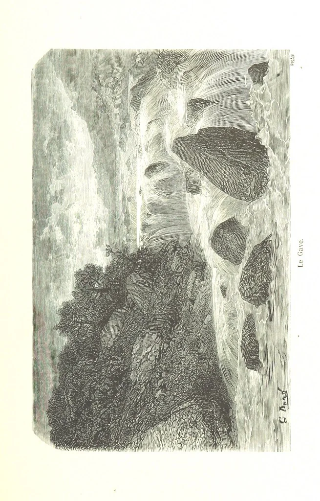 An illustration from Voyage aux Pyrénées ... Troisième édition illustrée par Gustave Doré, 1860, leaf 163