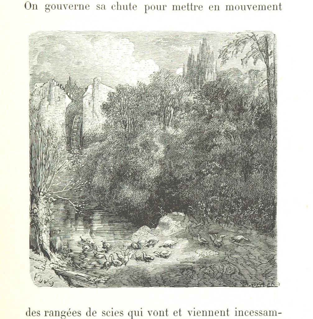 An illustration from Voyage aux Pyrénées ... Troisième édition illustrée par Gustave Doré, 1860, leaf 173