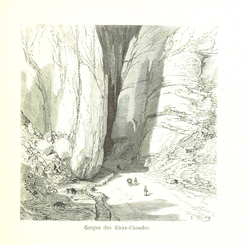 An illustration from Voyage aux Pyrénées ... Troisième édition illustrée par Gustave Doré, 1860, leaf 191