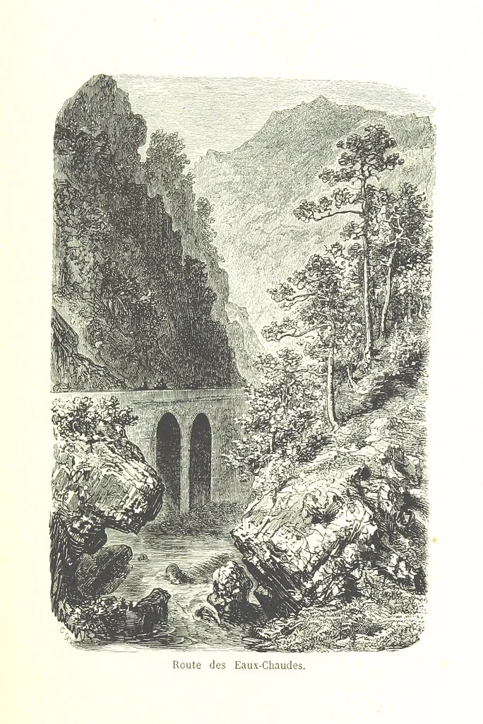 An illustration from Voyage aux Pyrénées ... Troisième édition illustrée par Gustave Doré, 1860, leaf 193