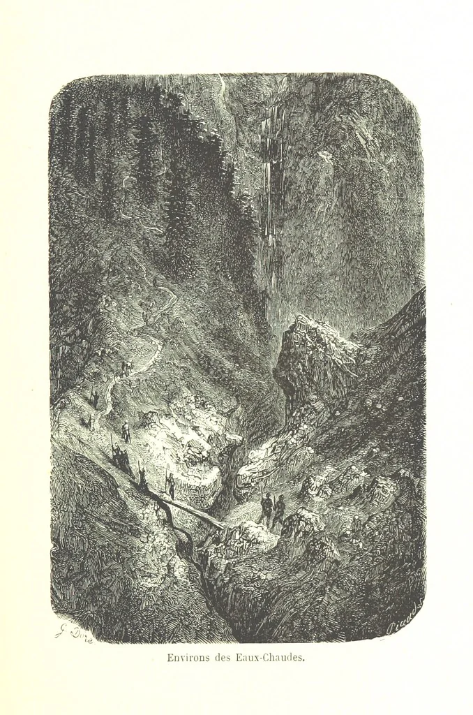 An illustration from Voyage aux Pyrénées ... Troisième édition illustrée par Gustave Doré, 1860, leaf 201