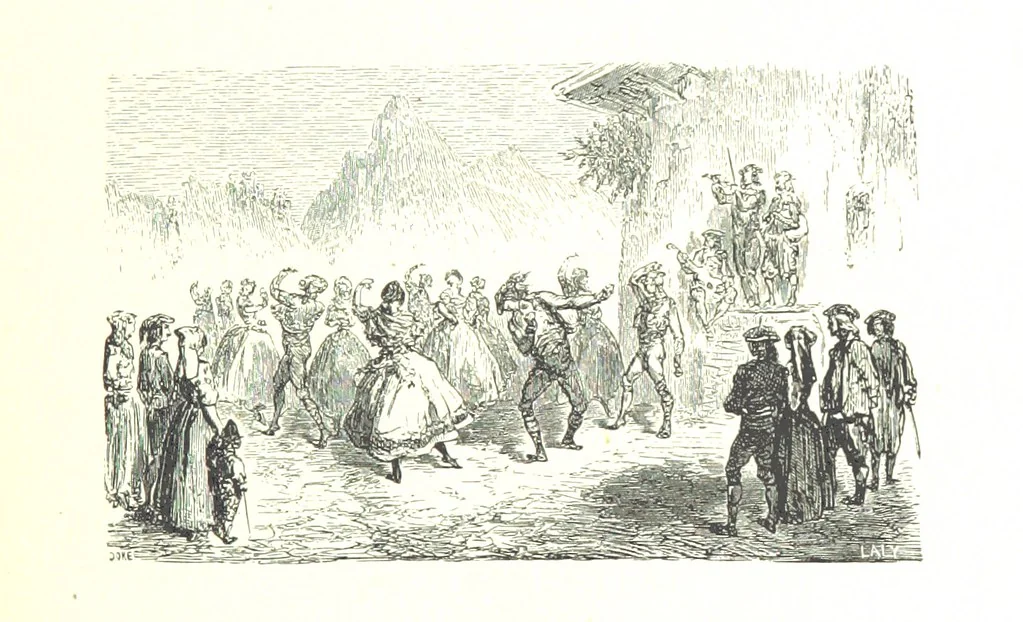 An illustration from Voyage aux Pyrénées ... Troisième édition illustrée par Gustave Doré, 1860, leaf 215