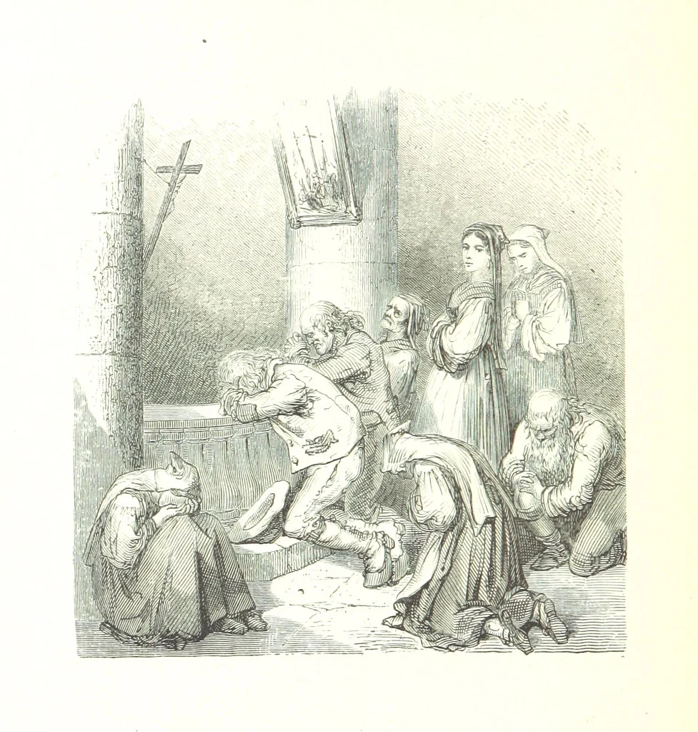 An illustration from Voyage aux Pyrénées ... Troisième édition illustrée par Gustave Doré, 1860, leaf 216