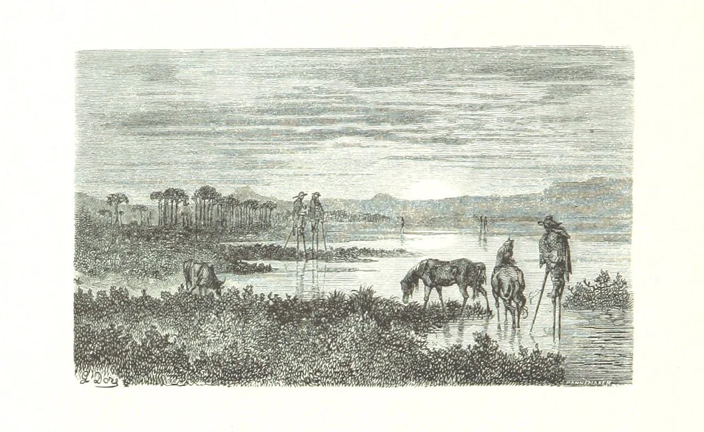 An illustration from Voyage aux Pyrénées ... Troisième édition illustrée par Gustave Doré, 1860, leaf 22