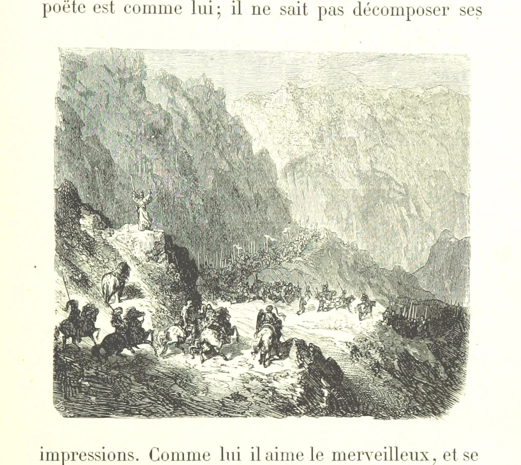 An illustration from Voyage aux Pyrénées ... Troisième édition illustrée par Gustave Doré, 1860, leaf 235