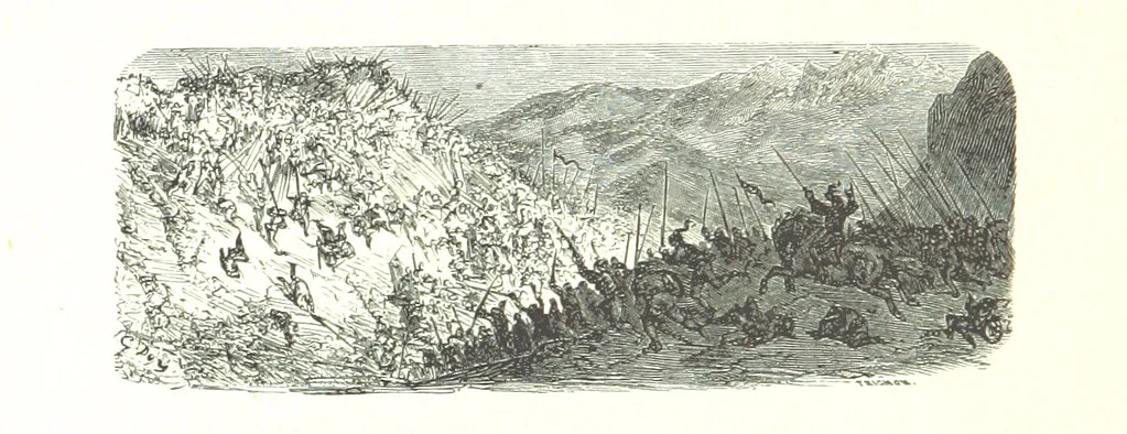 An illustration from Voyage aux Pyrénées ... Troisième édition illustrée par Gustave Doré, 1860, leaf 236