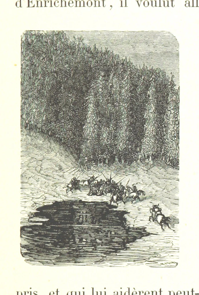An illustration from Voyage aux Pyrénées ... Troisième édition illustrée par Gustave Doré, 1860, leaf 241