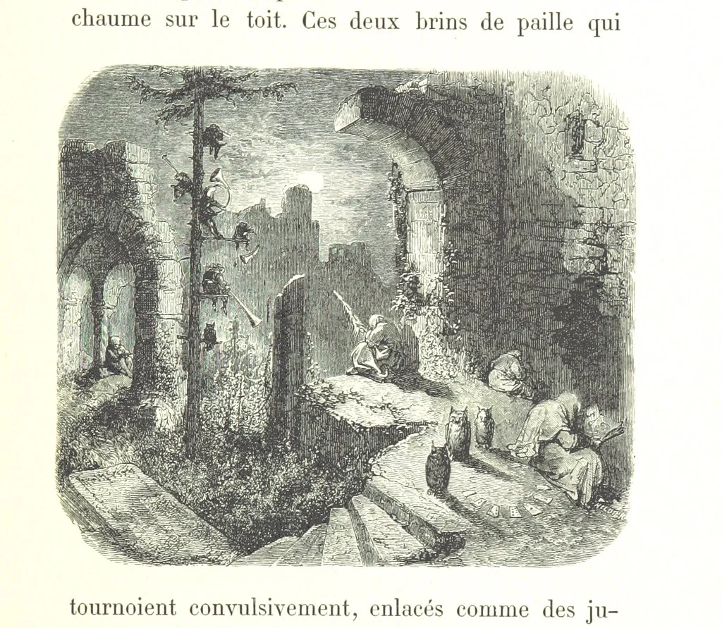 An illustration from Voyage aux Pyrénées ... Troisième édition illustrée par Gustave Doré, 1860, leaf 261