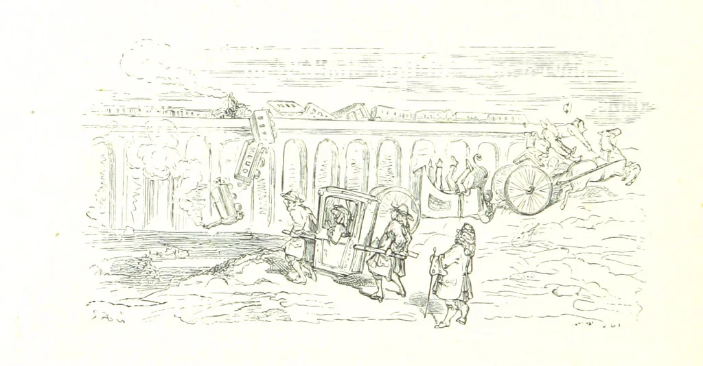 An illustration from Voyage aux Pyrénées ... Troisième édition illustrée par Gustave Doré, 1860, leaf 282