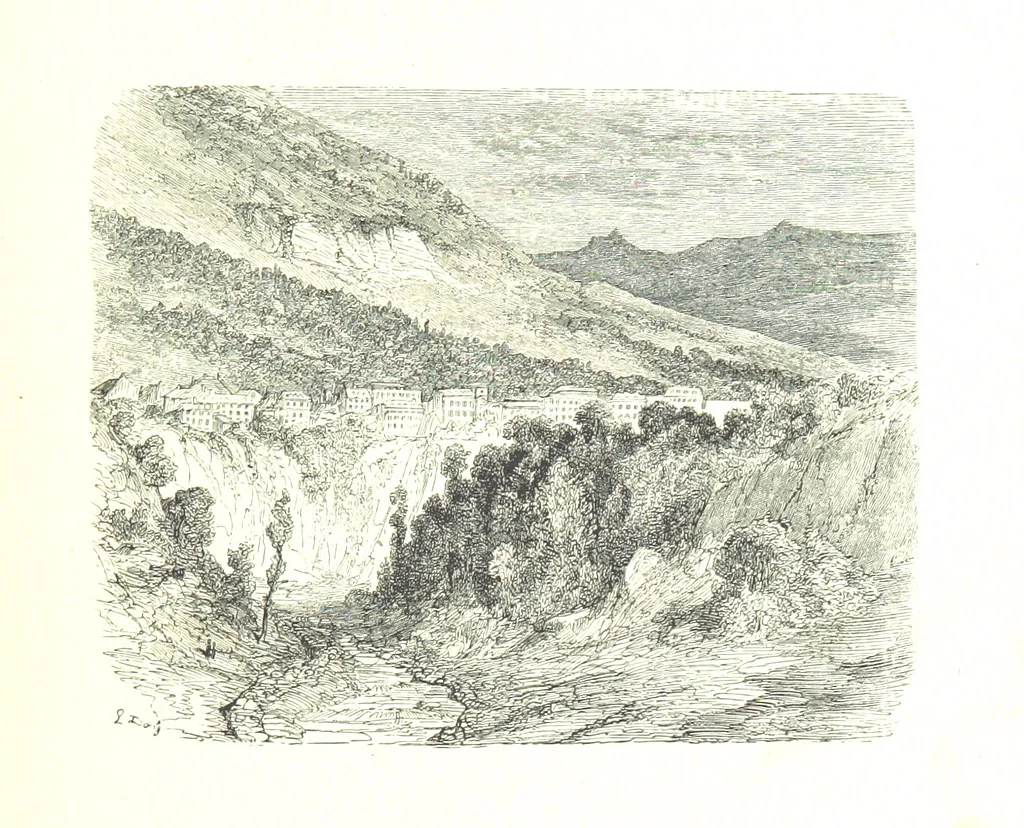 An illustration from Voyage aux Pyrénées ... Troisième édition illustrée par Gustave Doré, 1860, leaf 287
