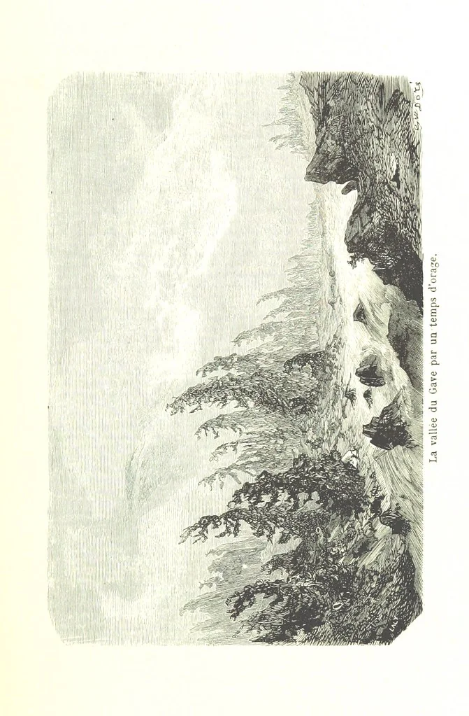 An illustration from Voyage aux Pyrénées ... Troisième édition illustrée par Gustave Doré, 1860, leaf 335