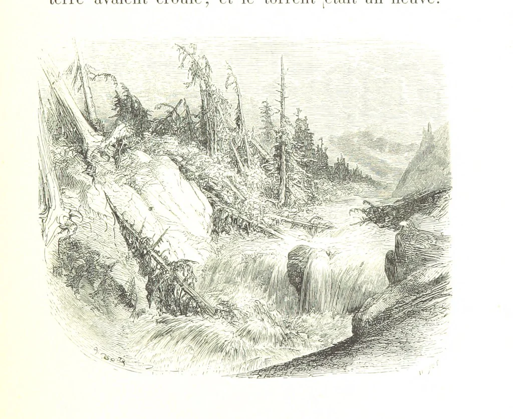 An illustration from Voyage aux Pyrénées ... Troisième édition illustrée par Gustave Doré, 1860, leaf 337